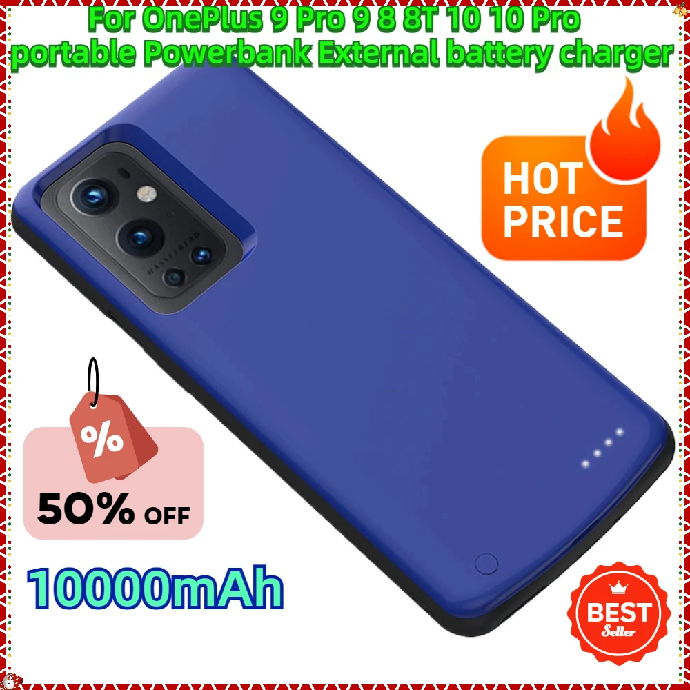 Портативное зарядное устройство для OnePlus 9 Pro Внешнее батарей чехлы зарядки 8 8T 10