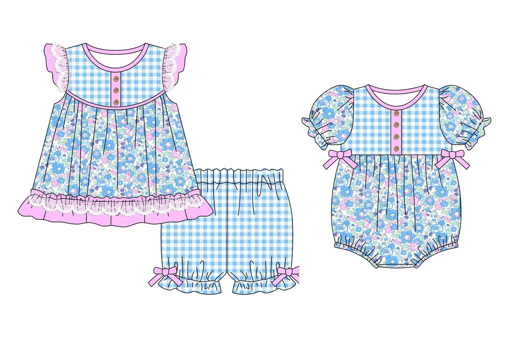 Летняя одежда новый стиль комплект с шортами и рукавами-фонариками боди для