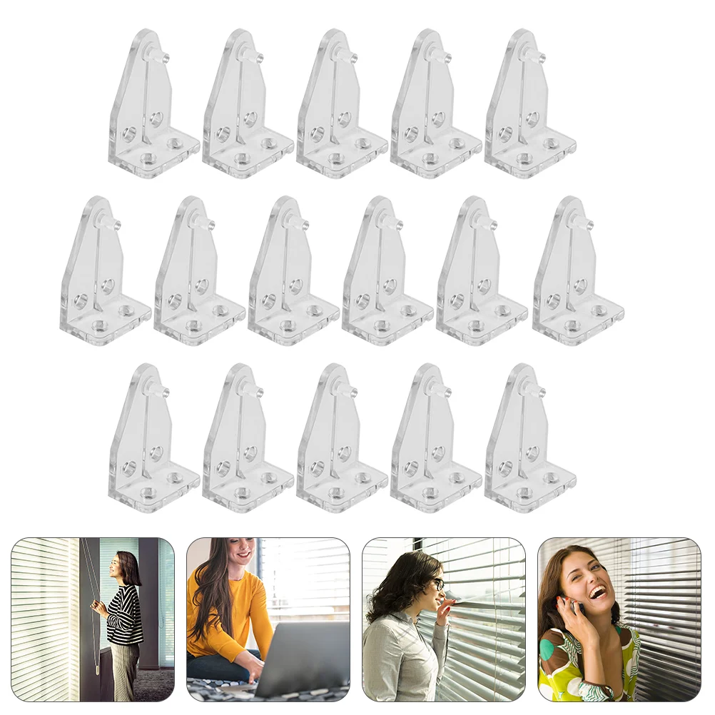 

16pcs Blinds Down Brackets Blind Tilt Connector Hook Blind Brackets Blind Holder Replacements Shutter Hook