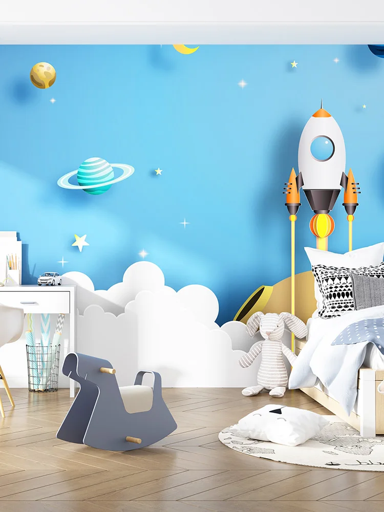 Wall cloth murals custom background wall painting in , the new bedroom wallpaper children room cartoon custom wallpaper, wall