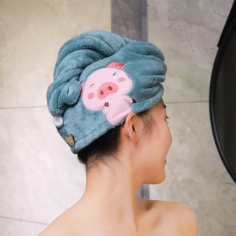 

Women Towels Bathroom Microfiber Towel Rapid drying Hair Towel Bath Towels For Adults Magie Douche Cap Lady Tulband Head Wrap