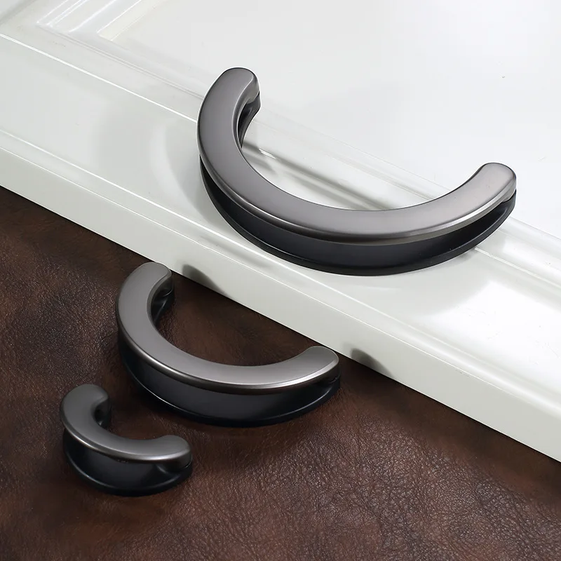 

Modern Simple Semicircular Cabinet Door Handles Wardrobe Bathroom Cupboard Drawer Knobs and Pulls Furniture Handles Hardware