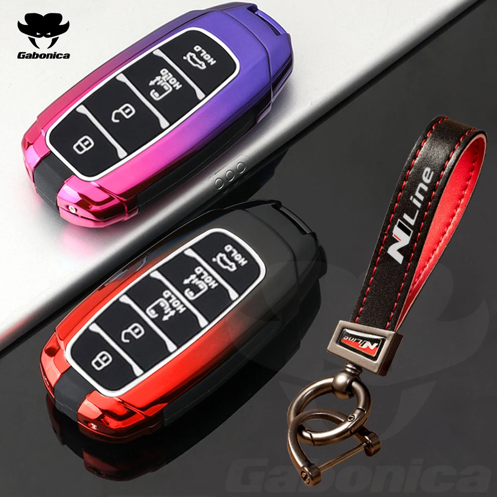 N LINE Чехол-брелок из цинкового сплава для Hyundai Fista Lafesta Santa KONA Solaris Azera Eon Kauai Palisade Creta