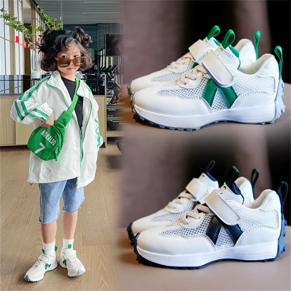 

Girls Sneakers 2022 Disney Spring New Fashion Breathable Boys Mesh Shoes Western Style Children's Casual Shoes Single Shoes