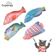 fun pet fish shape toy sound bite resistant molar cleaning teeth cat chew toy pet interaction training supplies dropshipping