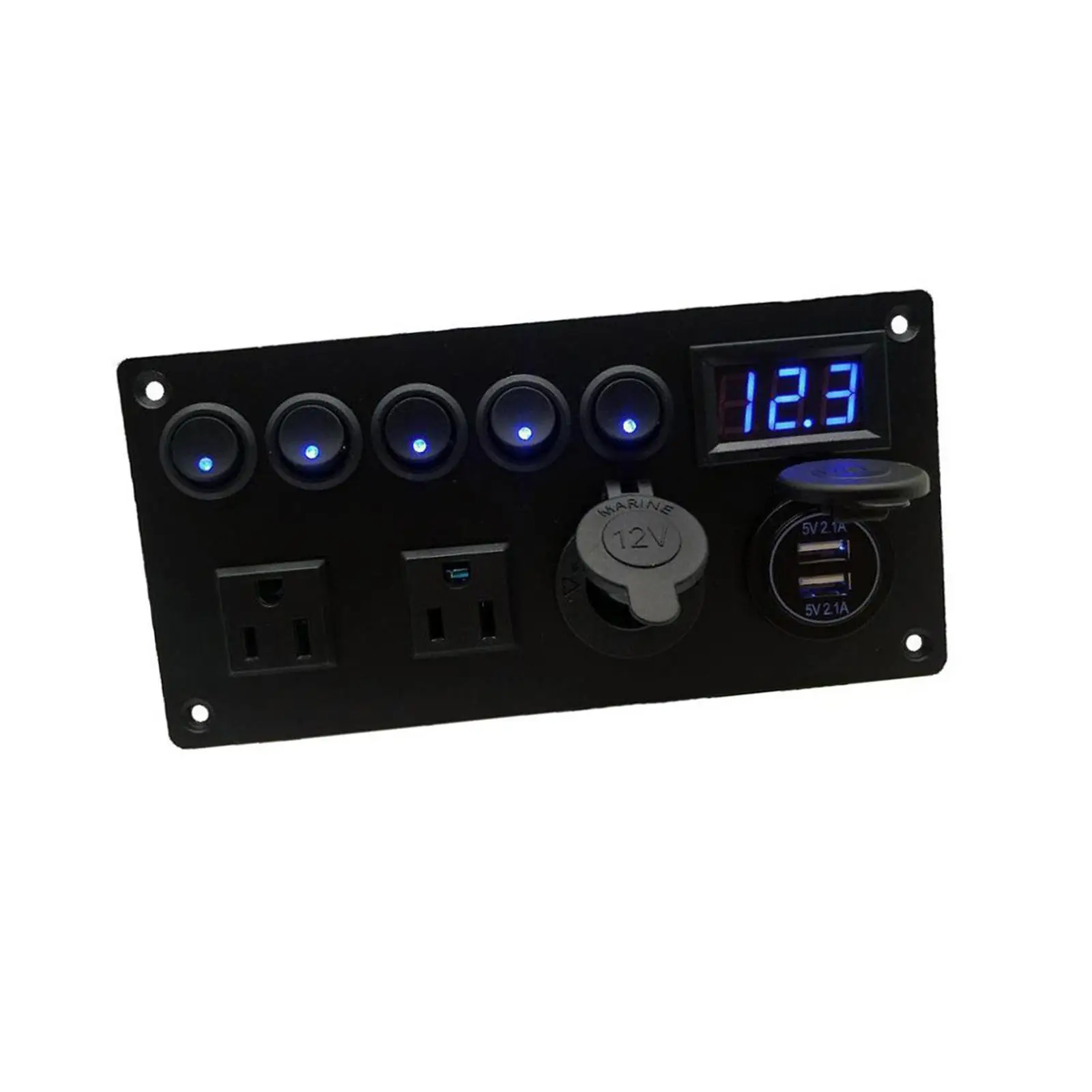 

Rocker Switch Panel Durable Camper Switch Panel on Off for RV Truck Bus