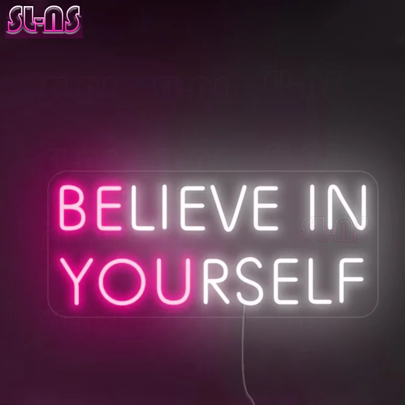 Верьте себе в себя неоновый знак будьте неоновыми знаками для тренажерного зала