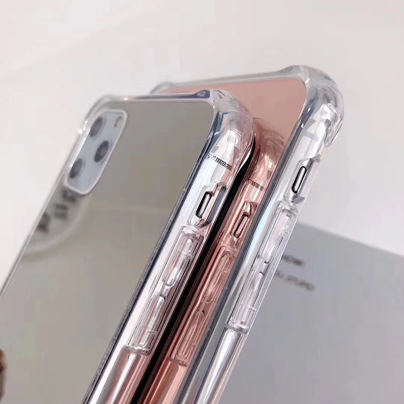 Туалетная косметическая зеркальная крышка TPU для iPhone 14 13 12 11 Pro XS Max Xr, защитный чехол для мобильного телефона 8 7 6S Plus SE акриловый.