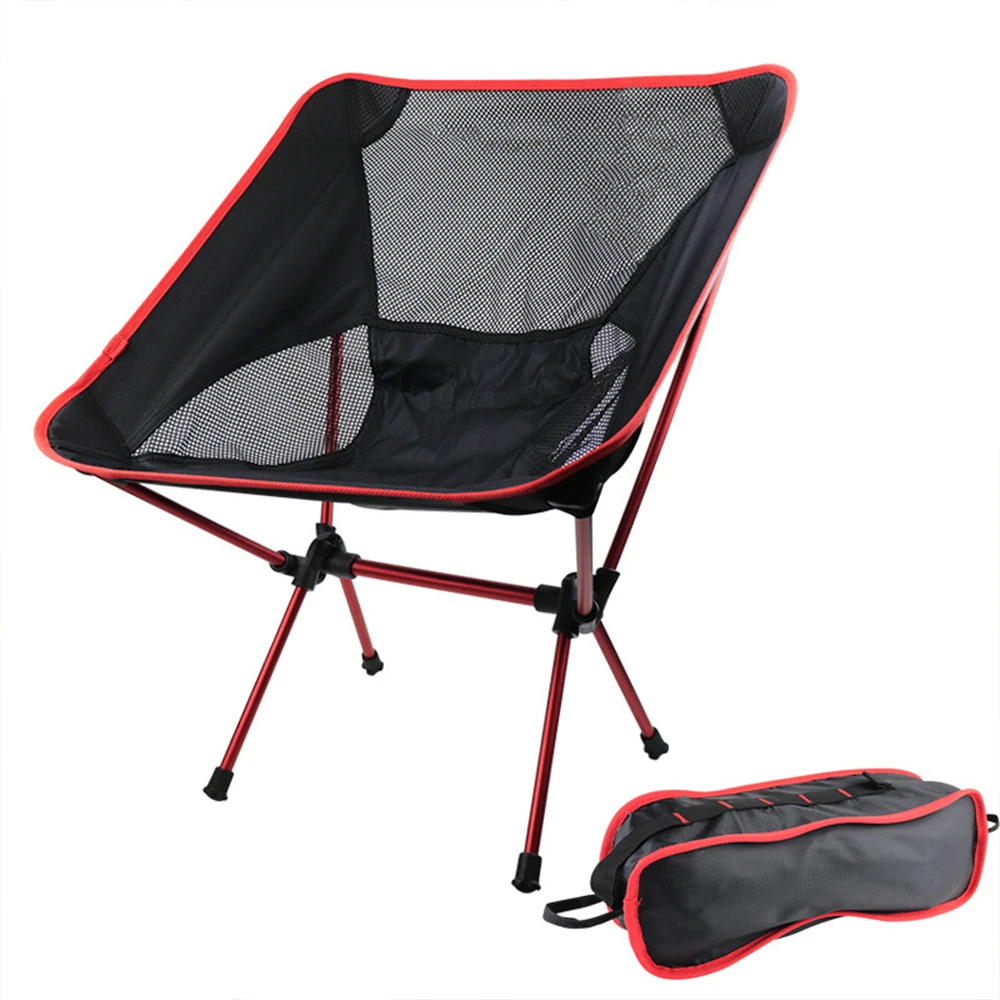 

Folding Chair Outdoor Camping Chair Portable Moon Chair for Fishing Picnic Durable Aluminum Chair Non-slip Beach Chair Seat Tool