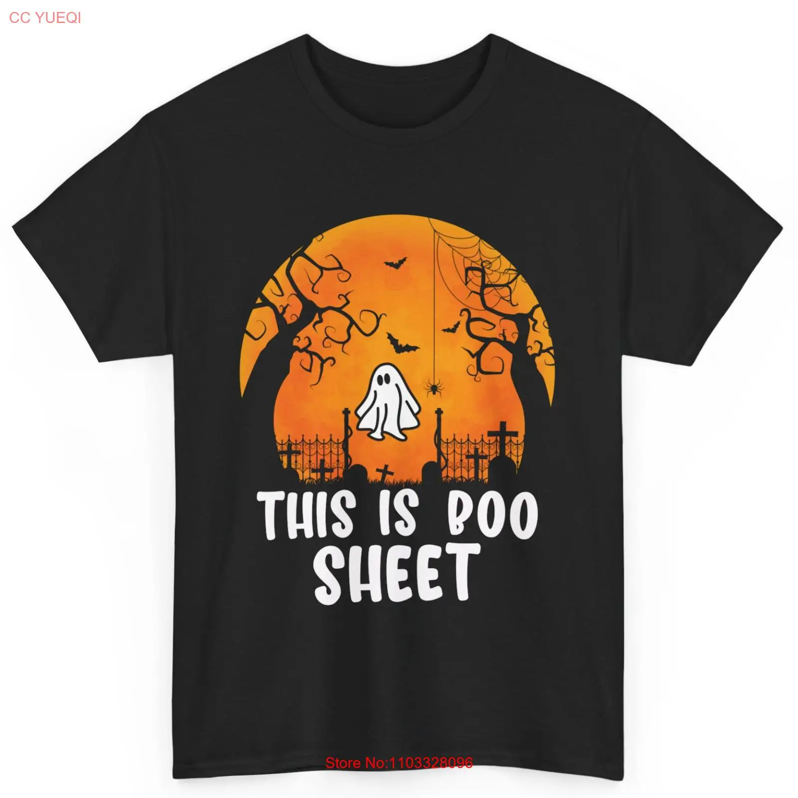 Страшная хлопковая футболка унисекс с призраком на Хэллоуин это Boo простыня