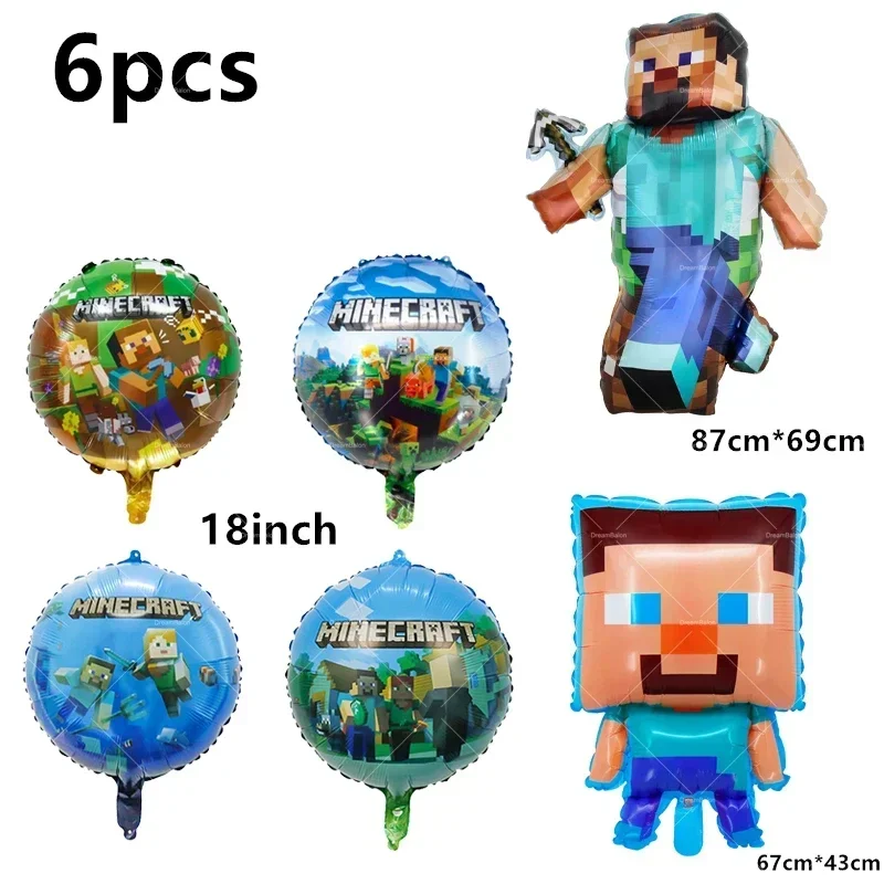 Шахтер поделки воздушные шары пиксельная игра баннер с днем рождения украшение