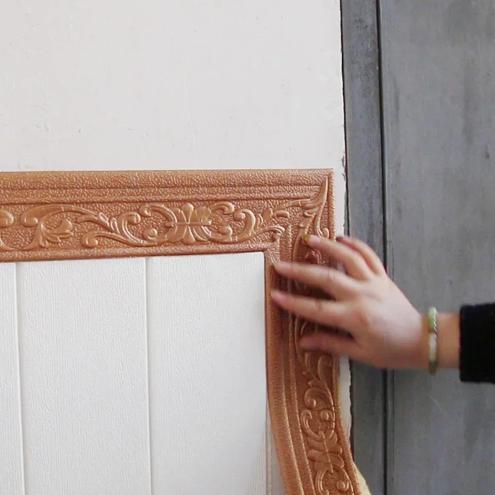 10 м 3D настенная отделка бордюр самоклеящиеся водонепроницаемые настенные