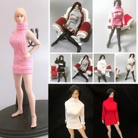 112 scale female solider women turtleneck sexy long sleeve knitting sweater pullover sweater tops for 6 action figures model