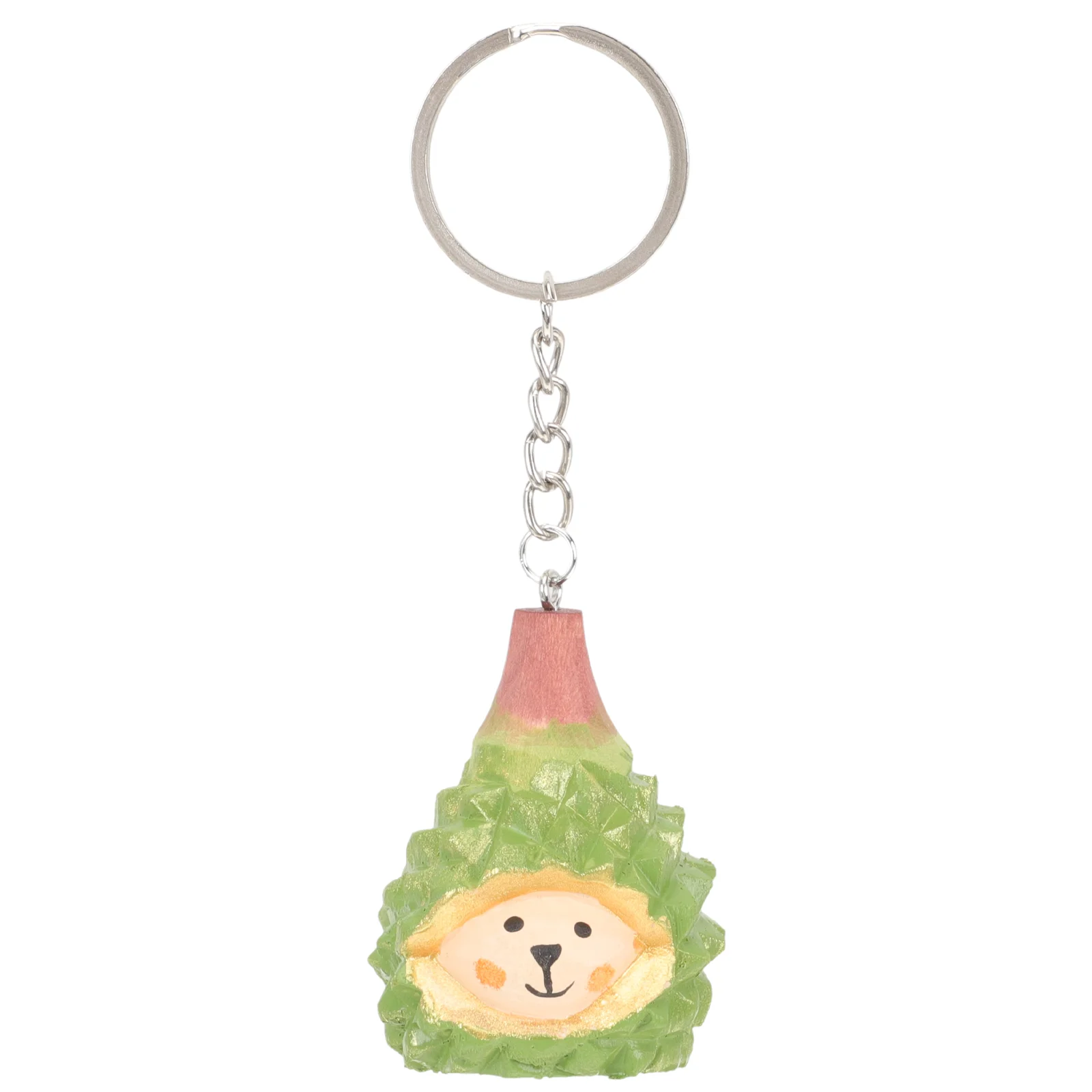 

Keychain Key Durian Hanging Car Ornament Wood Keyring Pendant Ring Cute Charm Fruit Keychains Chain Women Keyfob Hedgehog Funny