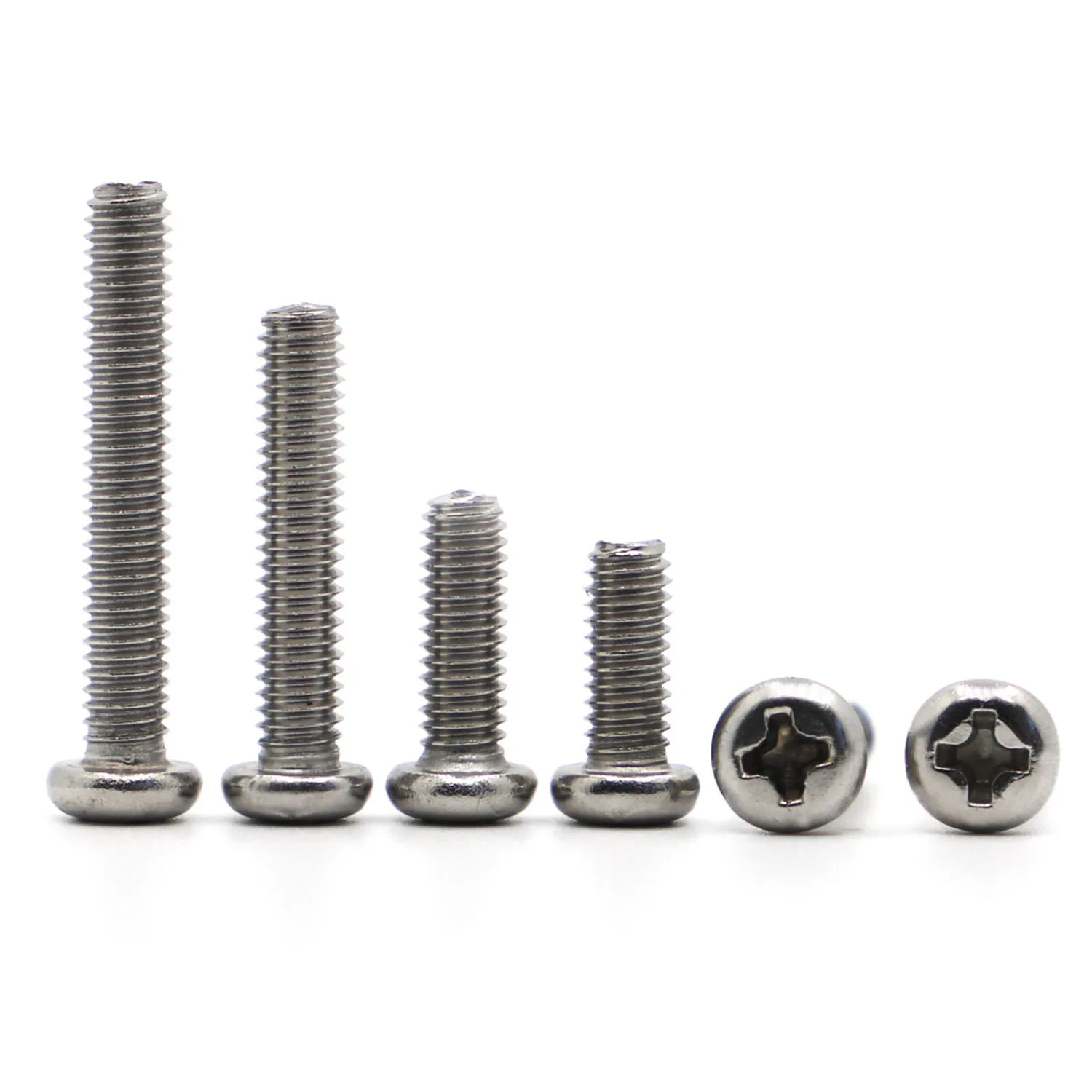 M1 M1.2 M1.4 M1.6 M2 M2.5 M3 M4 M5 M6 M8 GB818 DIN7985 Stainless Steel Cross Recessed Pan Head Screw Phillips TV Computer Bolts