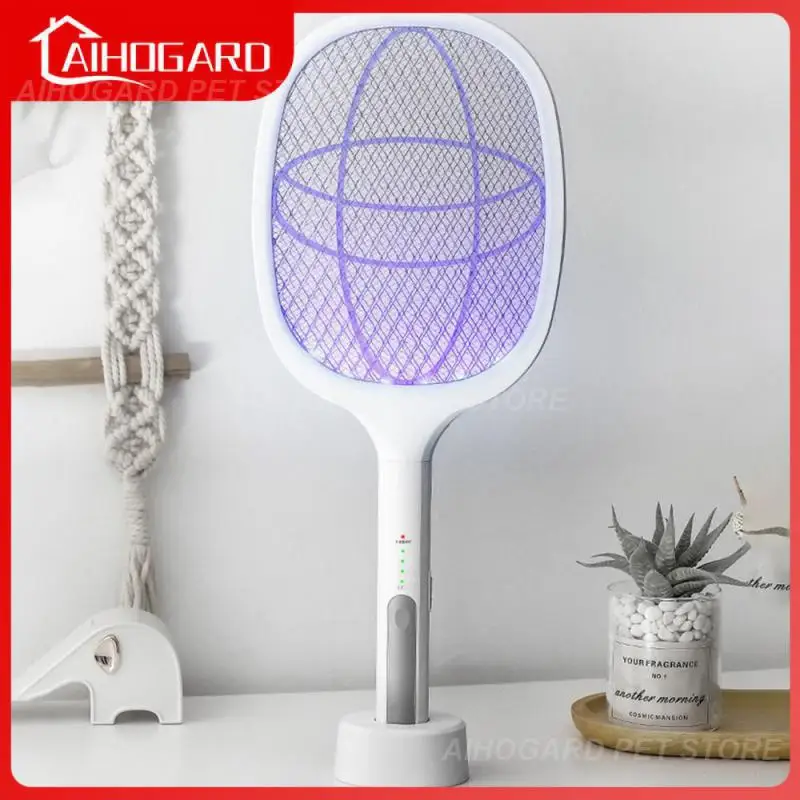 

Home Mosquito Killer Usb Charging Abs Electric Mosquito Swatter Multifunctional Mosquito Killer Lamp With Purple Lamp Flyswatter