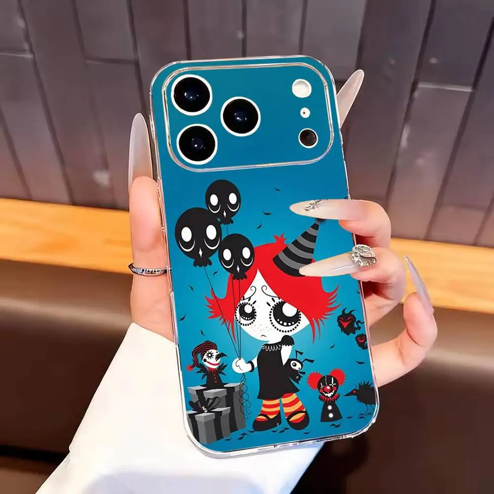 Фото Аниме чехол для телефона R-Ruby Gloom для iPhone 17, 16, 15, 14, 13, 12, 11 Plus, Pro Max, мягкий прозрачный чехол. №4