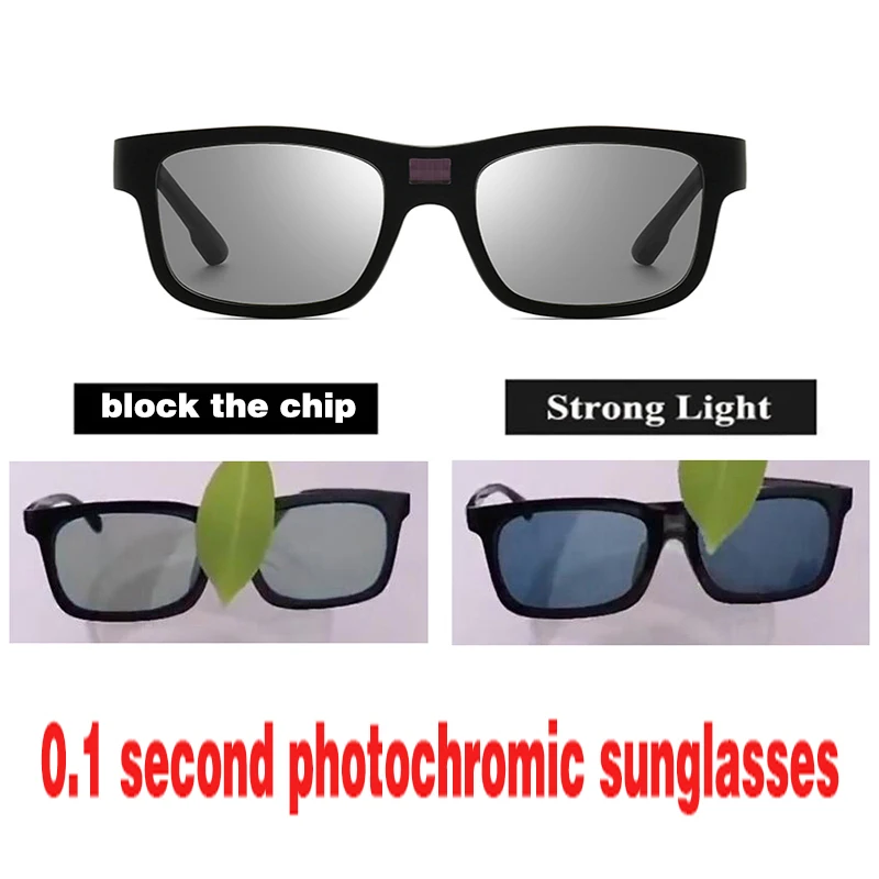 

0.1 Second photochromic Polarized Sunglasses Men Discoloration Eyewear Anti Glare UV400 Sun Glasses Driving Goggles Oculos