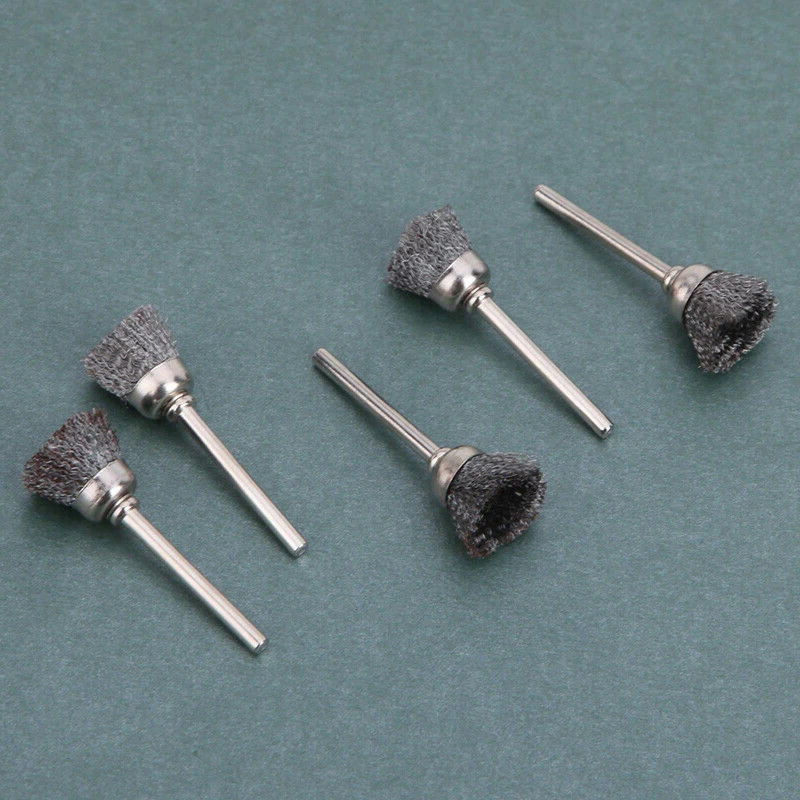 

10pcs Wire Brushes Brass Wheel For Grinder Drill Stainless Steel Silver Tools