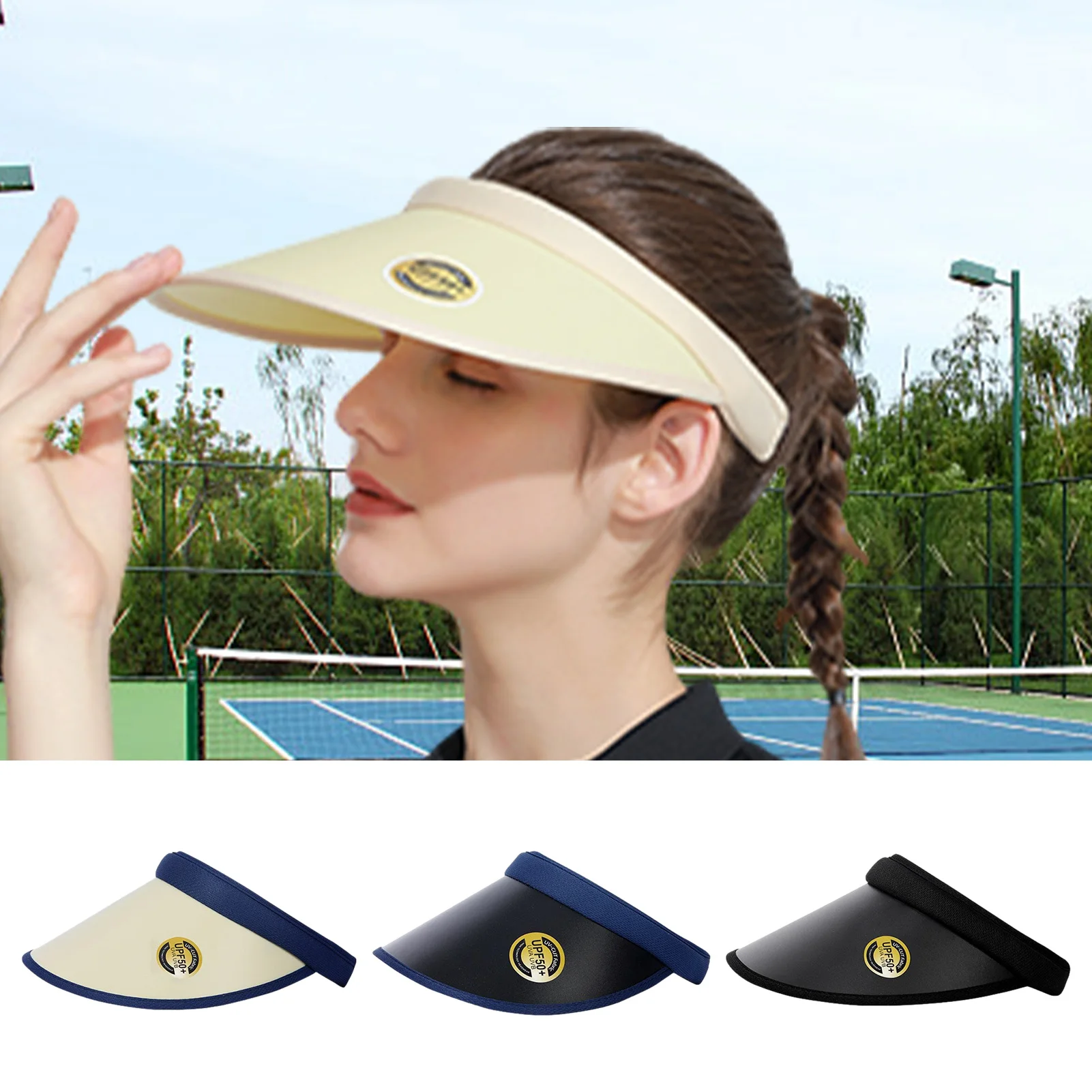

Sun Visor For Men Women Breathable Sports Tennis Golf Running Hat Adjustable Sun Cap Running Baseball Cap White Visor Summer Hat