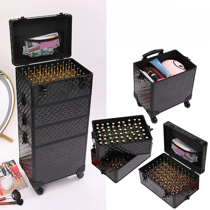 Портативный чехол на колесиках для макияжа цвет в ассортименте