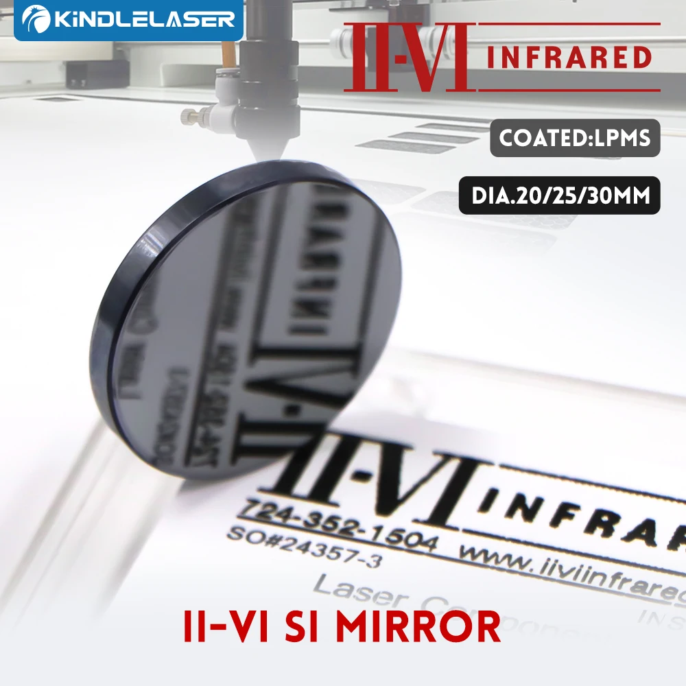 

KINDLELASER оригинальная зеркальная диаметром 20/25/30 мм, диаметр 3 мм, 10,6 мкм, LPMS покрытие для лазерного гравировального станка CO2