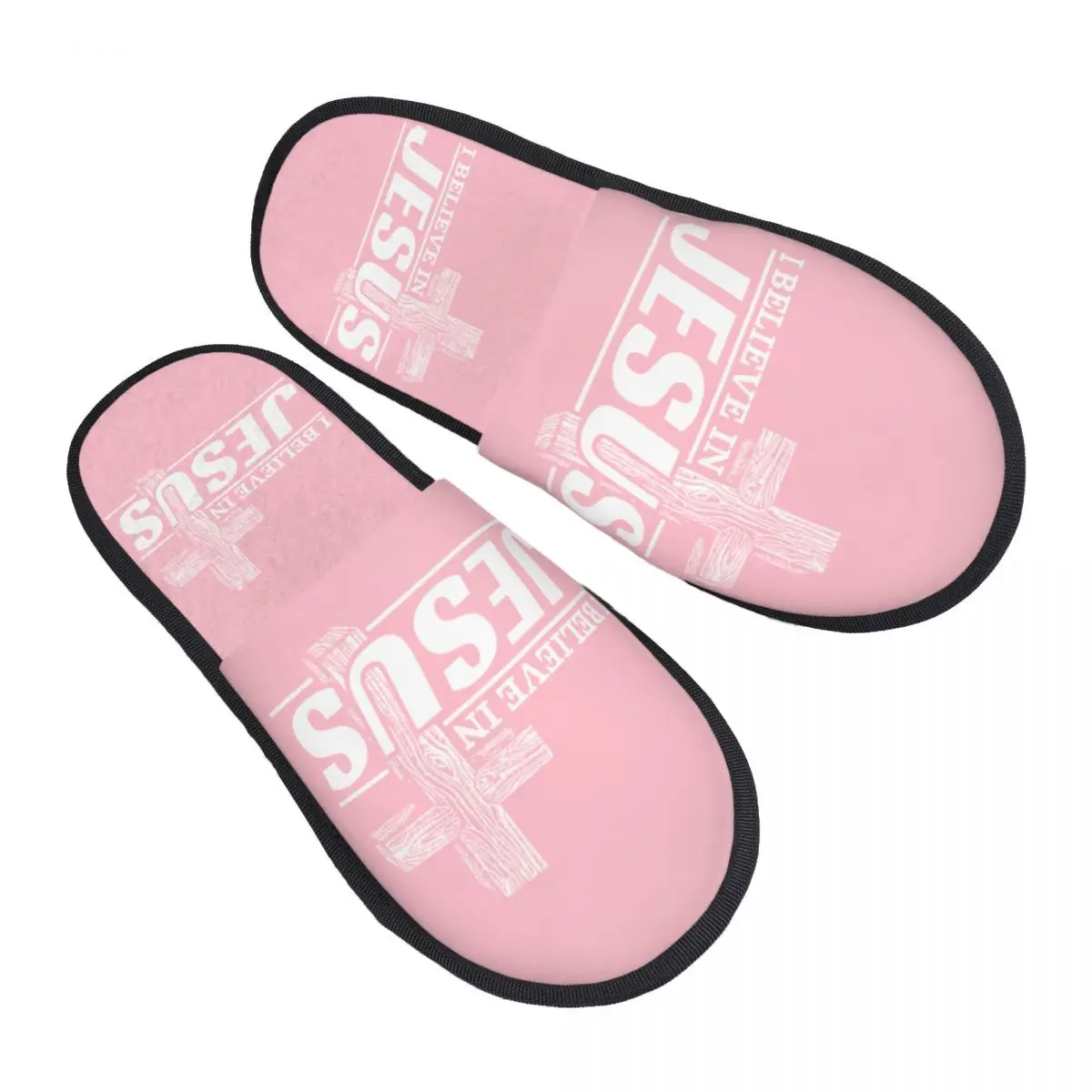 Изготовленные на заказ гостевые тапочки Я верю в Иисуса Христа для женщин отеле