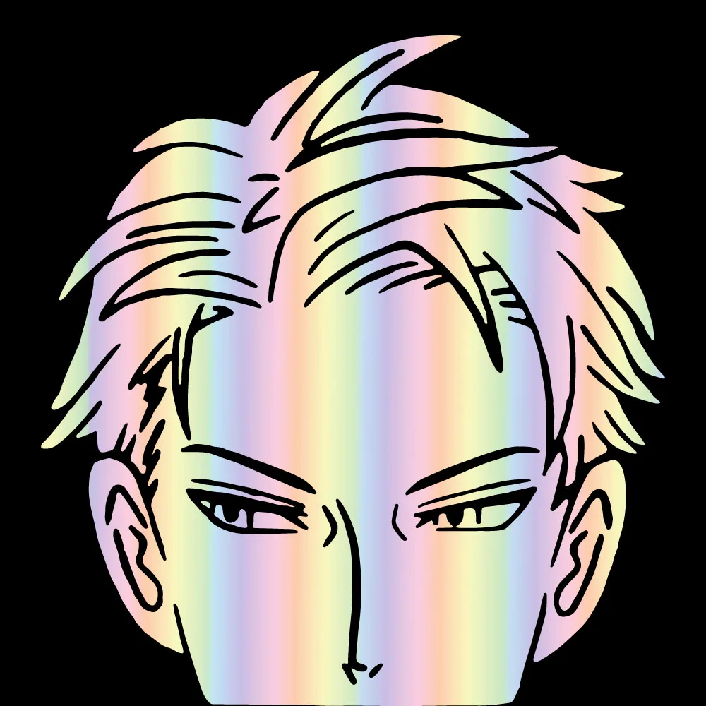 

Japanese Anime Vinyl Decal for Car Laptop Motocycle JDM Style Car Exterior Decoration Holographic Waterproof Auto Sticker