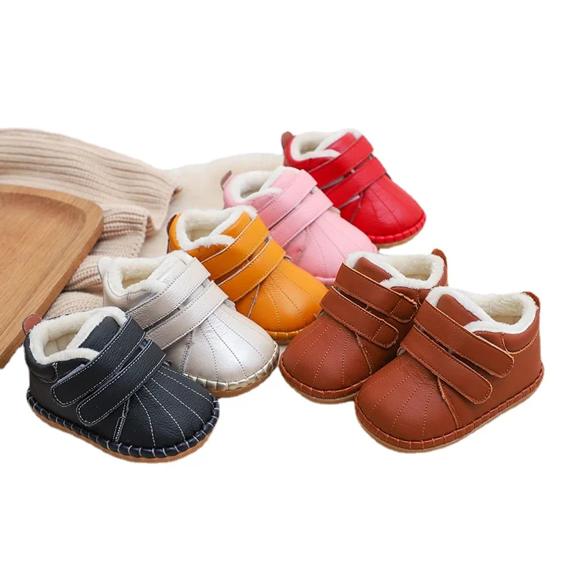 

Обувь для маленьких девочек, зимние плюшевые теплые детские зимние ботинки, утепленная хлопковая обувь для мальчиков, ботильоны, кроссовки ...