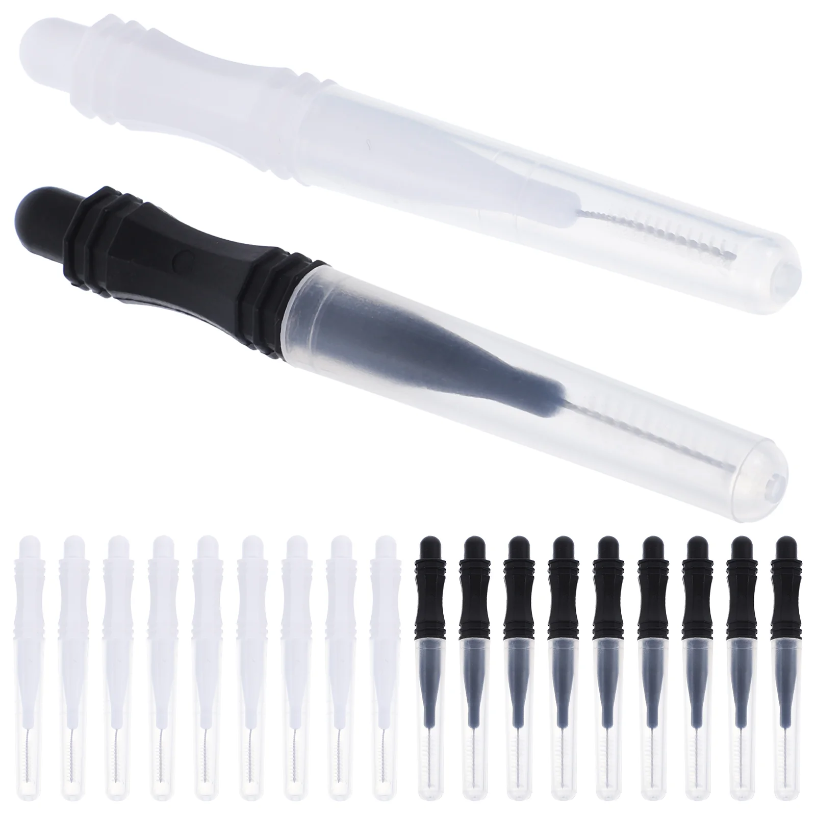 

60 pcs Brow Lamination Brush Micro Eyebrow Brush Portable Brow Brush with Caps