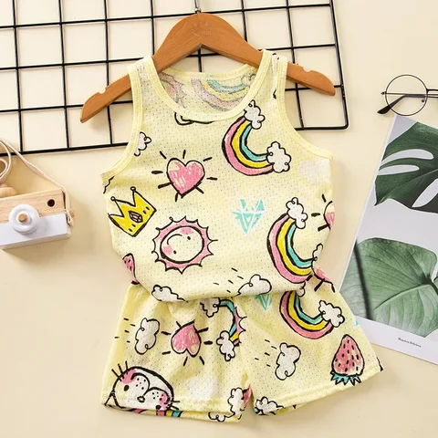 Пижама для девочек-подростков, новая летняя детская одежда с мультяшным Кроликом, одежда для сна для мальчиков, хлопковые Пижамные комплекты для детей 4, 6, 8, 10 лет
