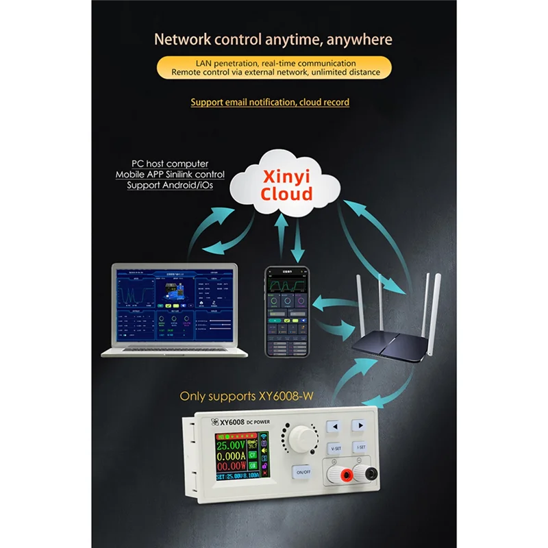

XY6008W NC Adjustable DC Regulated Power Supply Constant Voltage and Constant Current Maintenance 60V8A480W Step-Down(B)