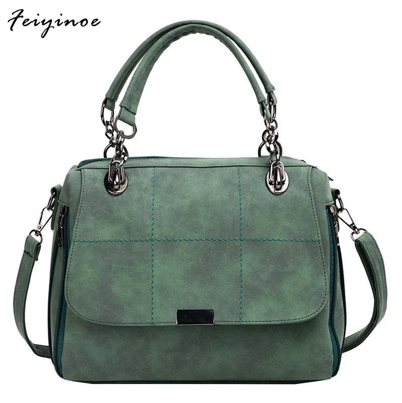

Matte Women Handbag Scrub Female Shoulder Bags Large Capacity Matcha PU Leather Lady Totes Boston Bag for Travel Hand Bags 2022