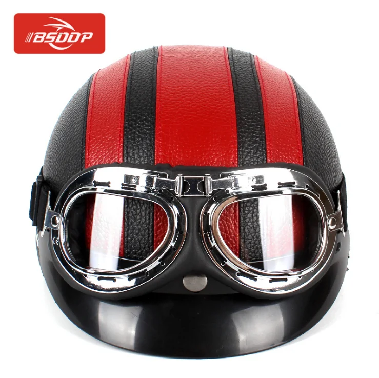 Retro Motorcycle Helmet Moto Helmet ATV Vintage Half Face Moto Crash Motorbike Head Protector Fashion Style DOT Certification enlarge