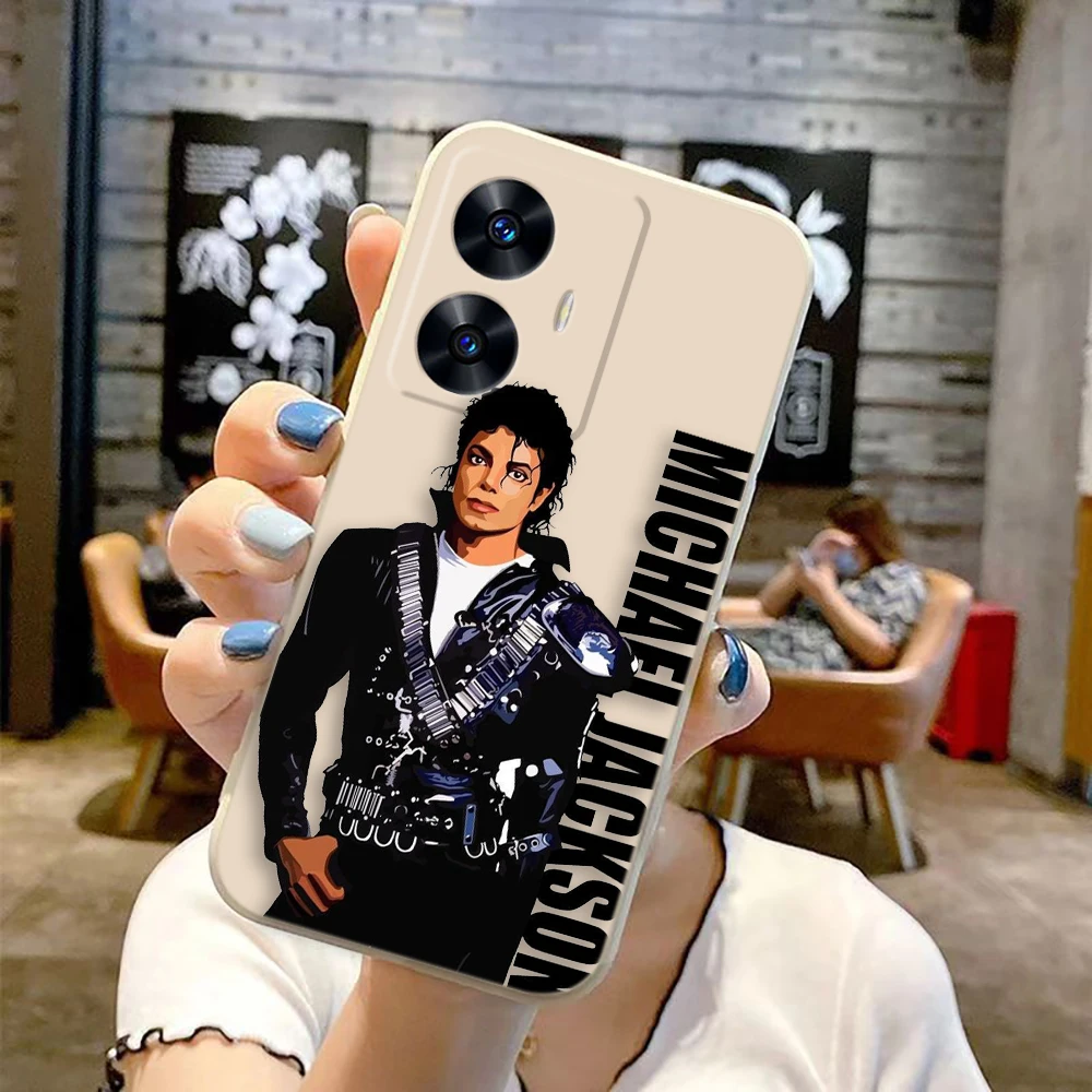 Чехол для телефона Dancer M-Michael J-Jackson Realme C65 C63 C53 C35 C55 C33 C30 C21Y C20 C12 C11 GT 2 XT NARAO 20 30 50 Funda