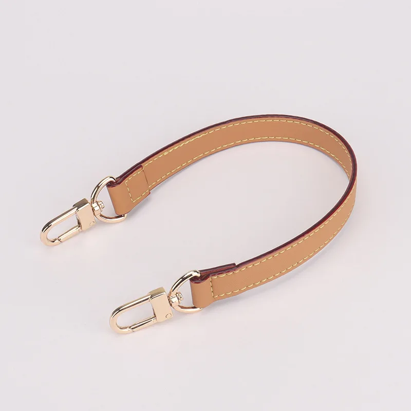 Lady Genuine Leather Strap Handbag Bag Belt DIY Bags Handle With Silver Gold Black Hardware Replacement Bag Short Straps
