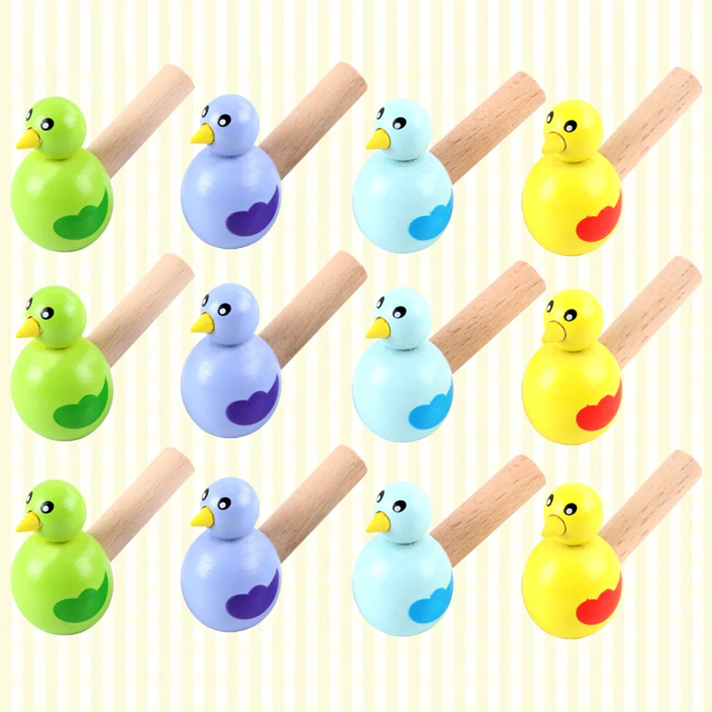 

15pcs Wooden Bird Call Painted Musical Instrument Educational for Children Kids Gift ( )