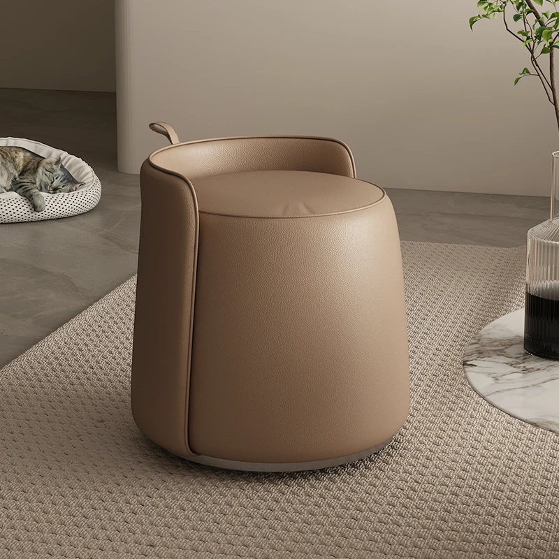 

Minimalist Barrel Living Room Chairs Portable Lounge Comfort Floor Sitting Room Chairs Modern Wooden Sillones Household Items