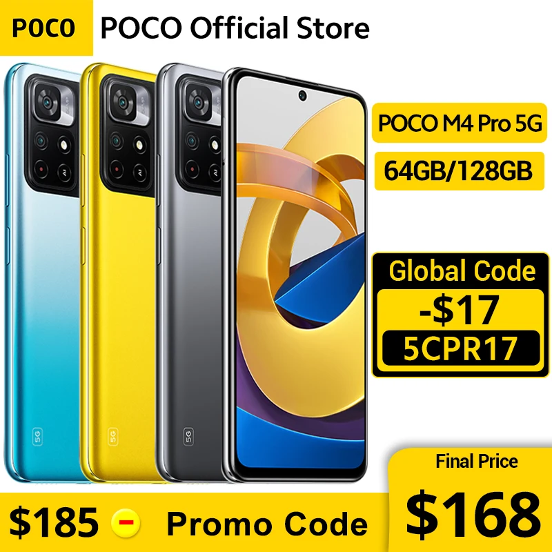 Global Version POCO M4 Pro 5G Smartphone NFC 64GB / 128GB Dimensity 810 Octa Core 6.6