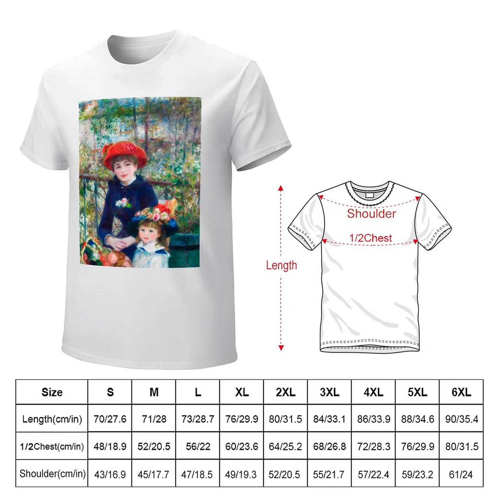 Футболка Two Sisters-Renoir синяя арховая винтажная футболка с рисунком уличная одежда