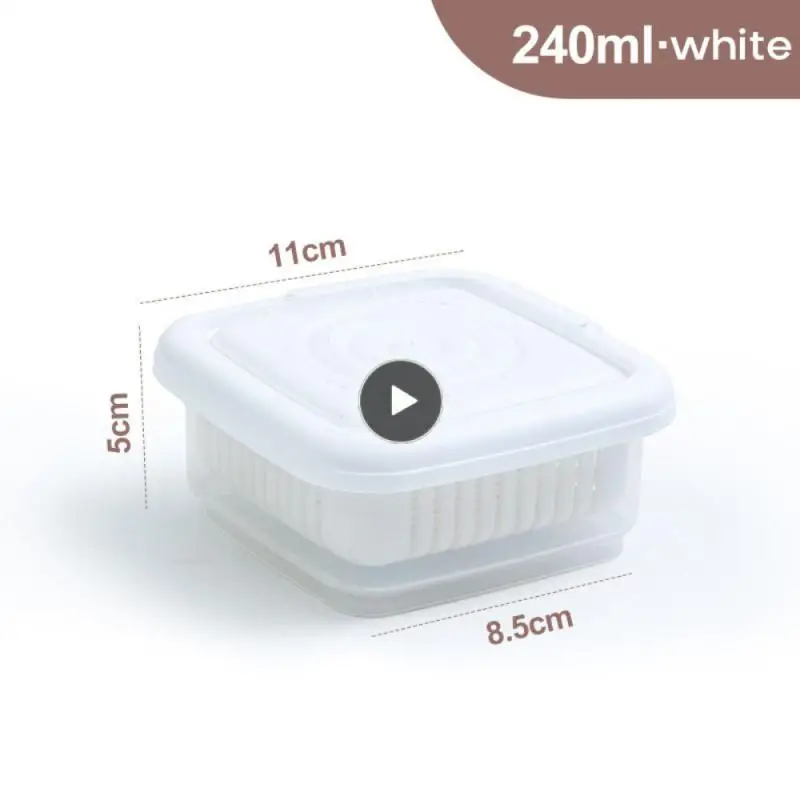 

Drain Box Thickened Transparent Double-layerginger Garlic Green Onion Separable Box Kitchen Food Container Storage Gadget