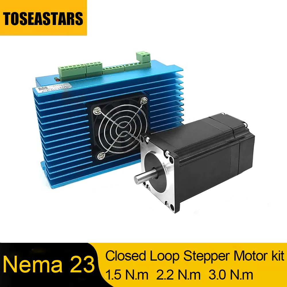 

Nema23 Closed-Loop Stepper Motor 57mm Motor 1.5N.m 2.2N.m 3.0N.m 2ph Stepper Motor Driver with Cooling Fan Nema 23 Stepper Motor