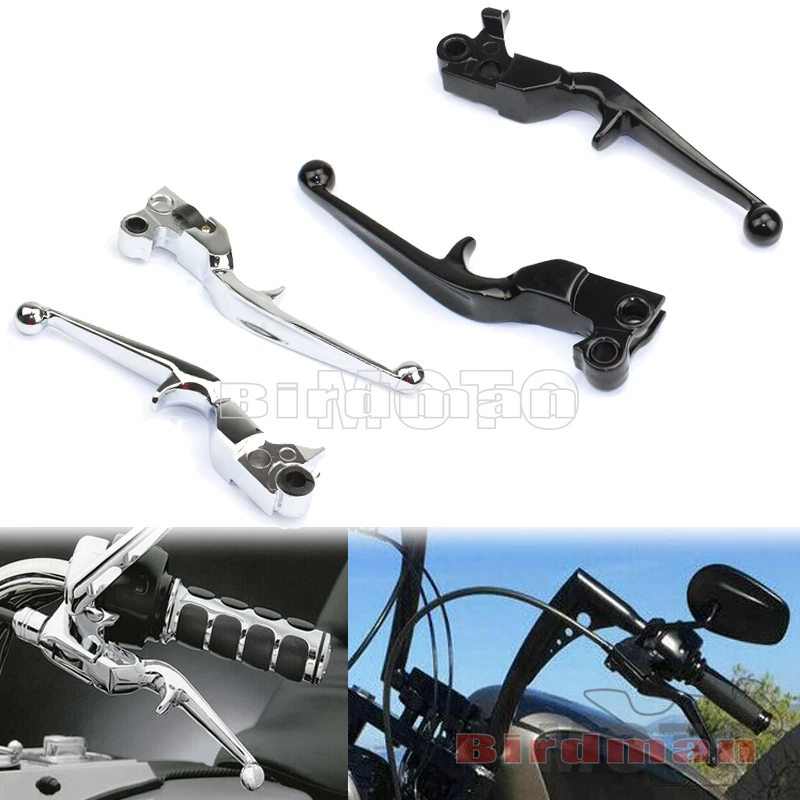 

2x ручка рычага тормоза и сцепления мотоцикла для Harley Dyna Sportster XL883 XL1200 Softail Touring FLHR 1996-2010