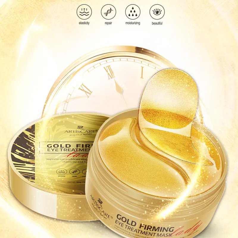 

ARTISCARE 24K Gold Crystal Collagen Gel Eye Patches 60pcs Anti Aging & Wrinkle Dark Circles Eye Bags Remove Eye Mask Skin Ca