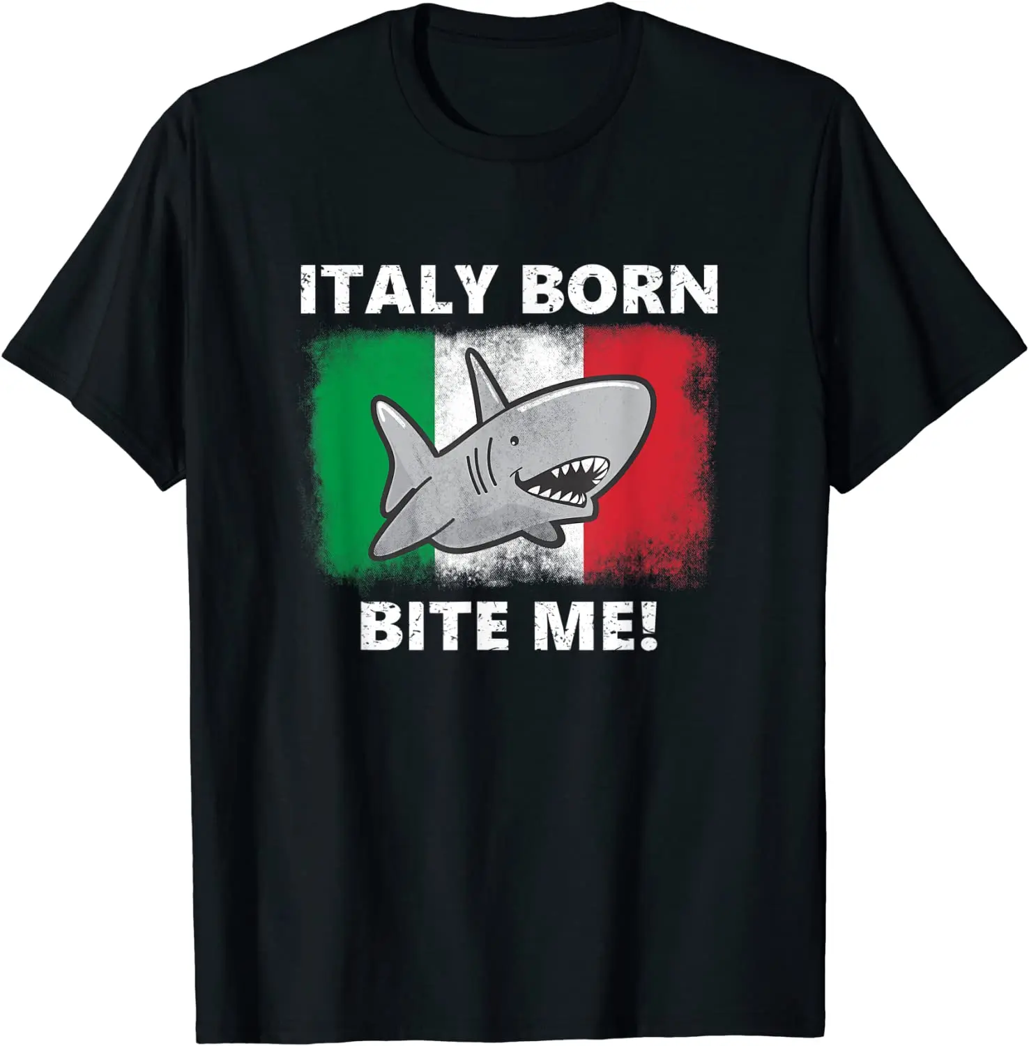 

Italy Born Bite Me - Cute Funny Italian Shark T-Shirt