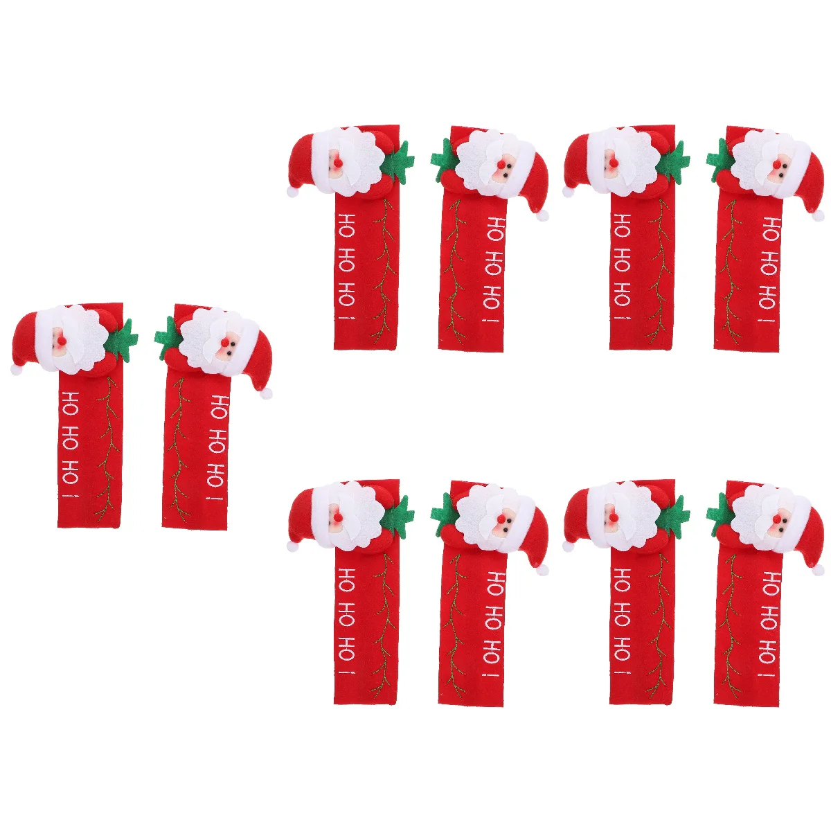 

Рождественский чехол для ручки, украшение для духовки, холодильника, холодильника, протектор кухонного прибора, подарок Санта-Клауса, украш...