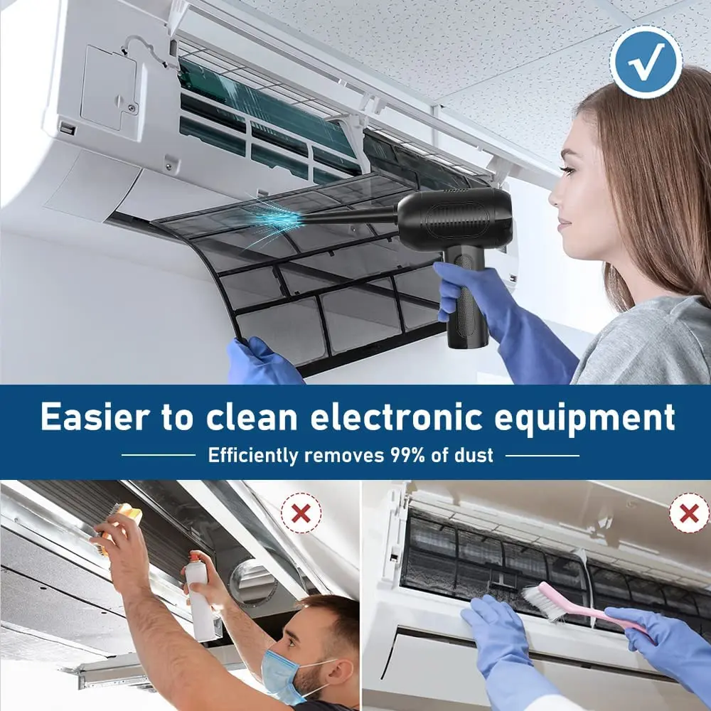 Беспроводной воздуходувка 10000 мАч пистолет для сжатого воздуха пылесборник