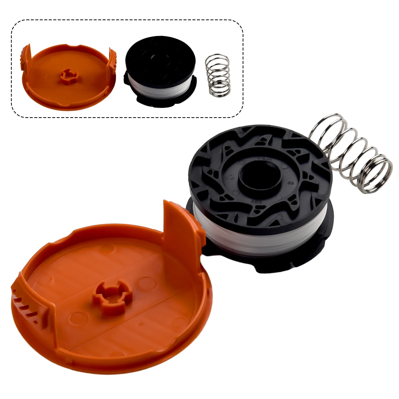

Катушка для триммера BLACK + DECKER, 0,065 дюйма, 1,65 мм, 30 футов, 1 + 1 + 1 комплект