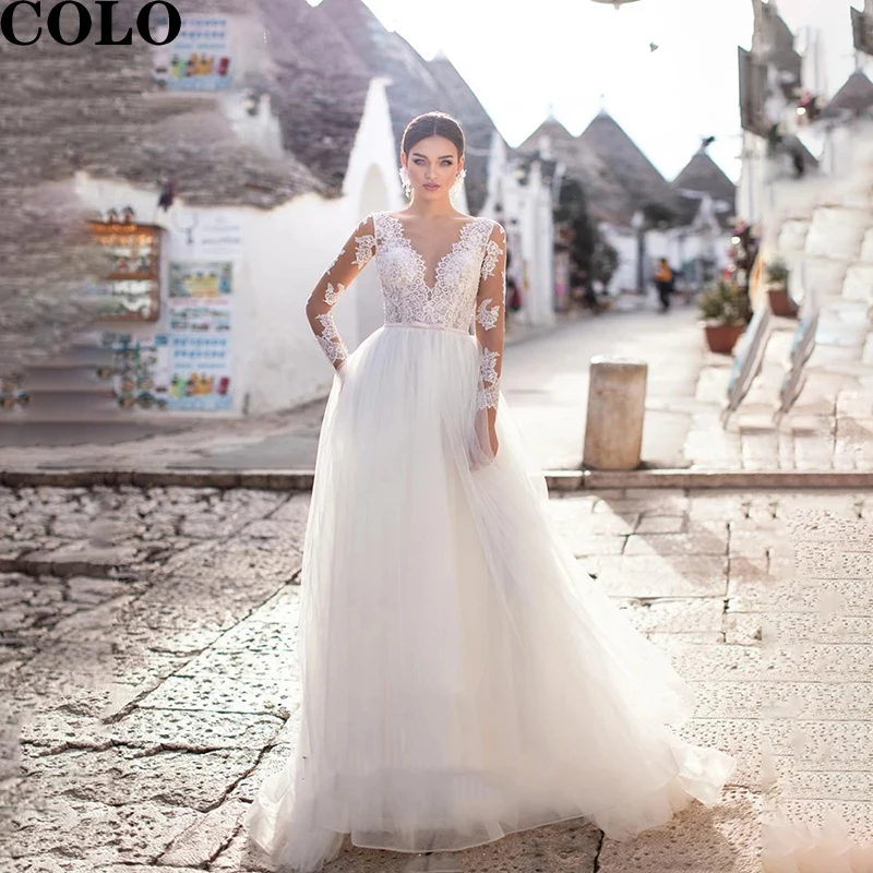 

Wedding Dress 2022 Bridal gown V-neck Soft Satin Lace Silk Organza A-LINE Bride Wedding Design Delicate Appliques custom made