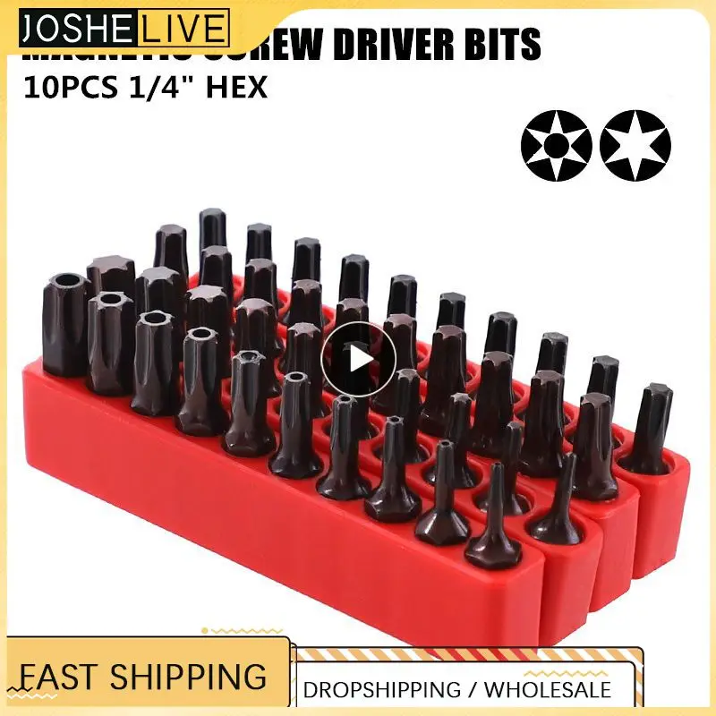 

1~10PCS Magnetic Hex Torx Head Ratchet Wrench Screw Driver Bits -t40 25mm S2 Alloy Electric Screwdriver Bit Tool Set